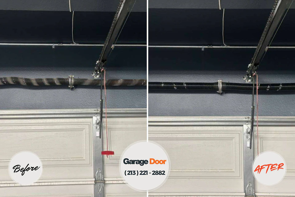 Before and after: garage door repair Highland Falls, NY
